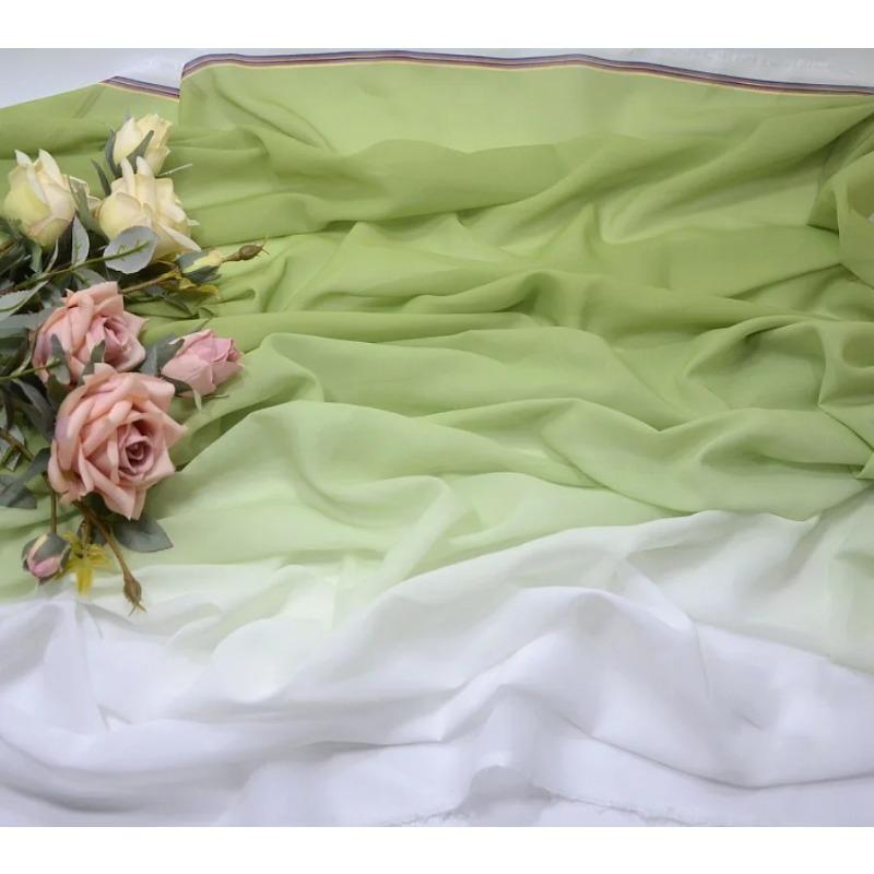 Gradient Color Organza Tulle Fabric 100D Chiffon Fabric for Diy Ancient Style Hanfu Dress Stage Dance Costume Drape Decor Craft