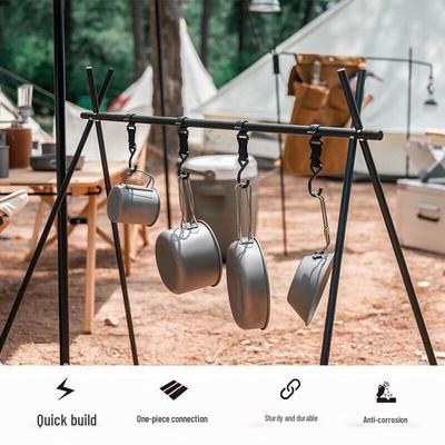 MOBIGARDEN Portable Camping Tripod Hanging Rack