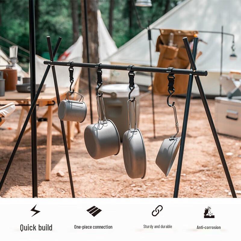 Mobigarden Portable Camping Tripod Hanging Rack L