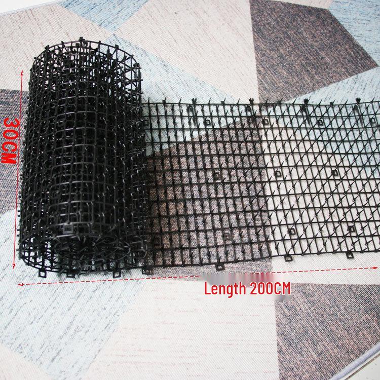Outdoor Anti-Cat Net with Spikes - Floral Design Balcony Roof Plastic Barrier