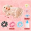 5/6Inch Silicone Pig Doll Toy Mini Soft Lifelike Silicone Pig Cute Model with Clothes Accessories for Kids Girls Birthday Gifts