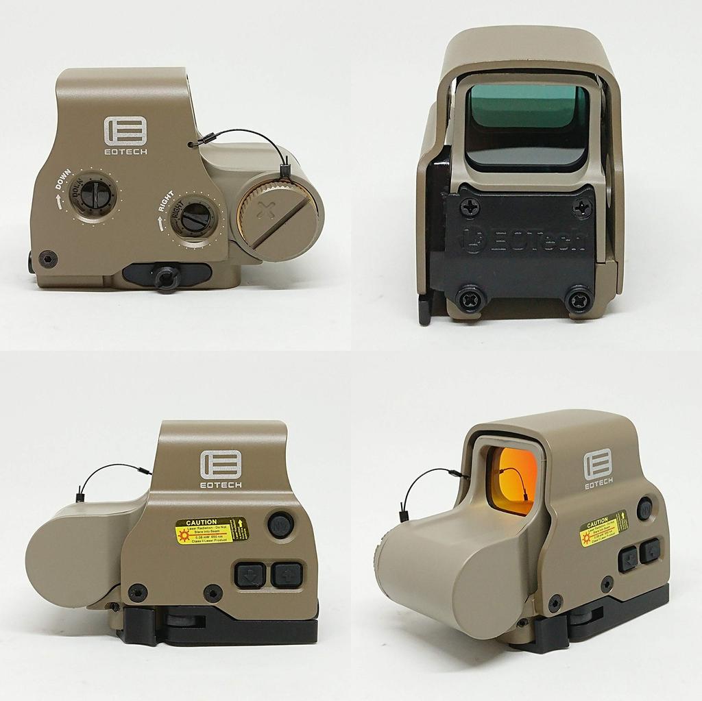 [AERITH BLACK] Bright, Latest Improved Lens EXPS3 Type Replica Dot Sight, Holographic Sight, Latest Realistic Engraving, QD Lever, 558 (Tan)