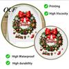Waterproof Pvc Wall Stickers Christmas Wreath Toilet Decal, Merry Bow Seat Sticker, Holiday Party Bathroom Supplies Lid Tank Decals, Self-Adhesive