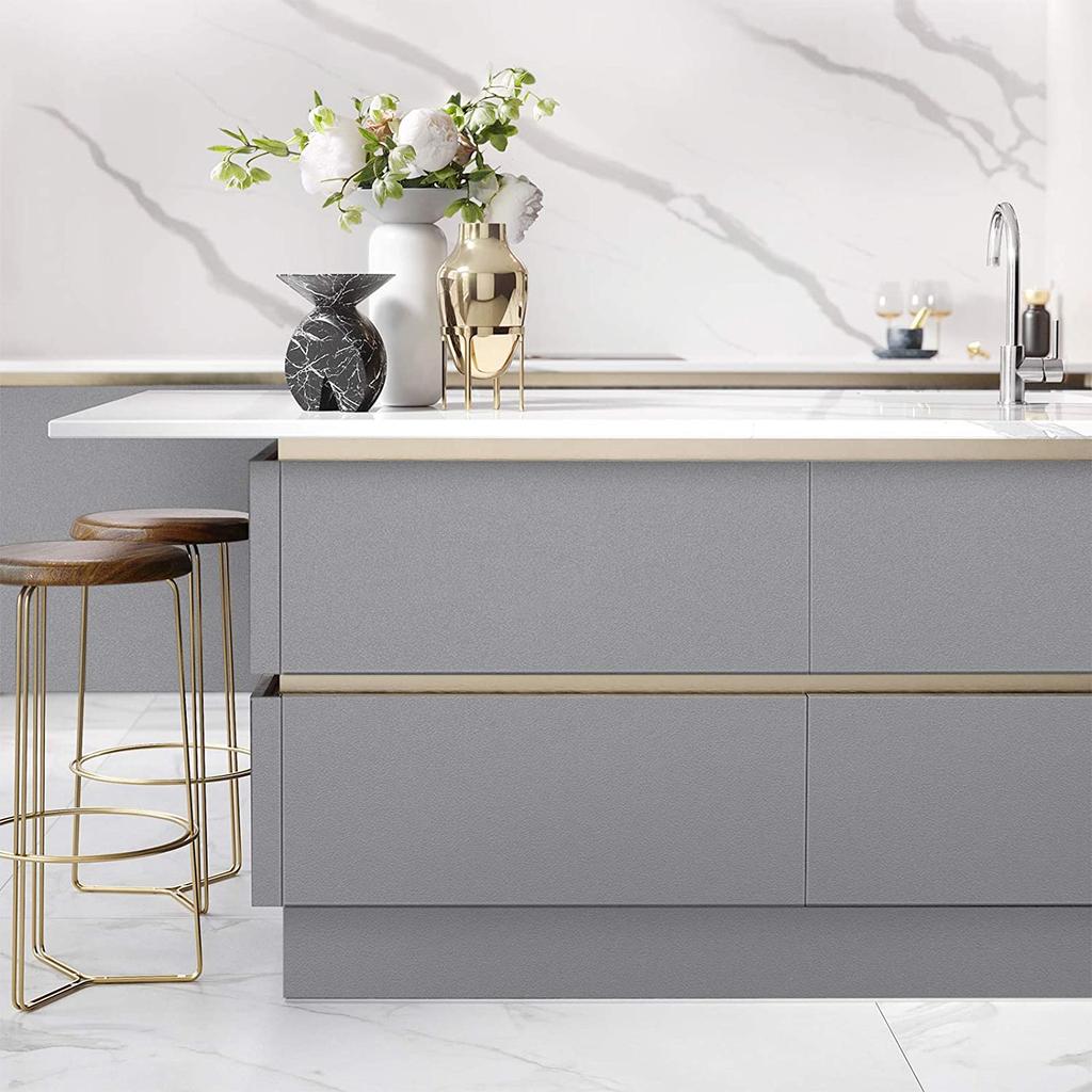 Matte Grau/Weiß/Schwarz Tapete Vinyl Selbstklebend Regalfolie Schublade Arbeitsplatte Abnehmbares Kontaktpapier Wanddekor Aufkleber