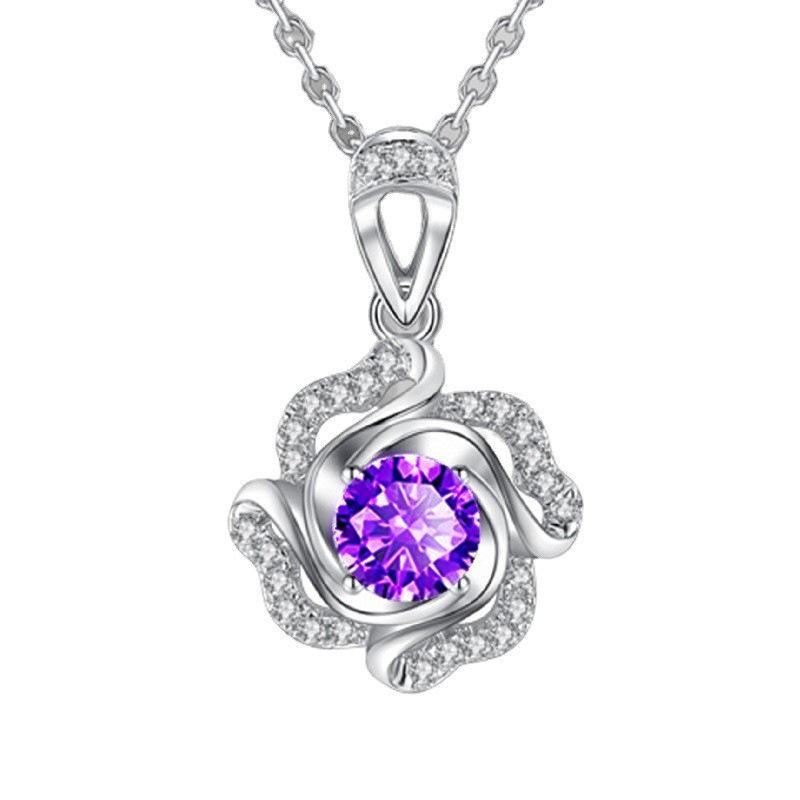 

Роман вращающийся цветок любви цветущий кулон бриллиантовый цветок цветущий летний кулон ожерелье