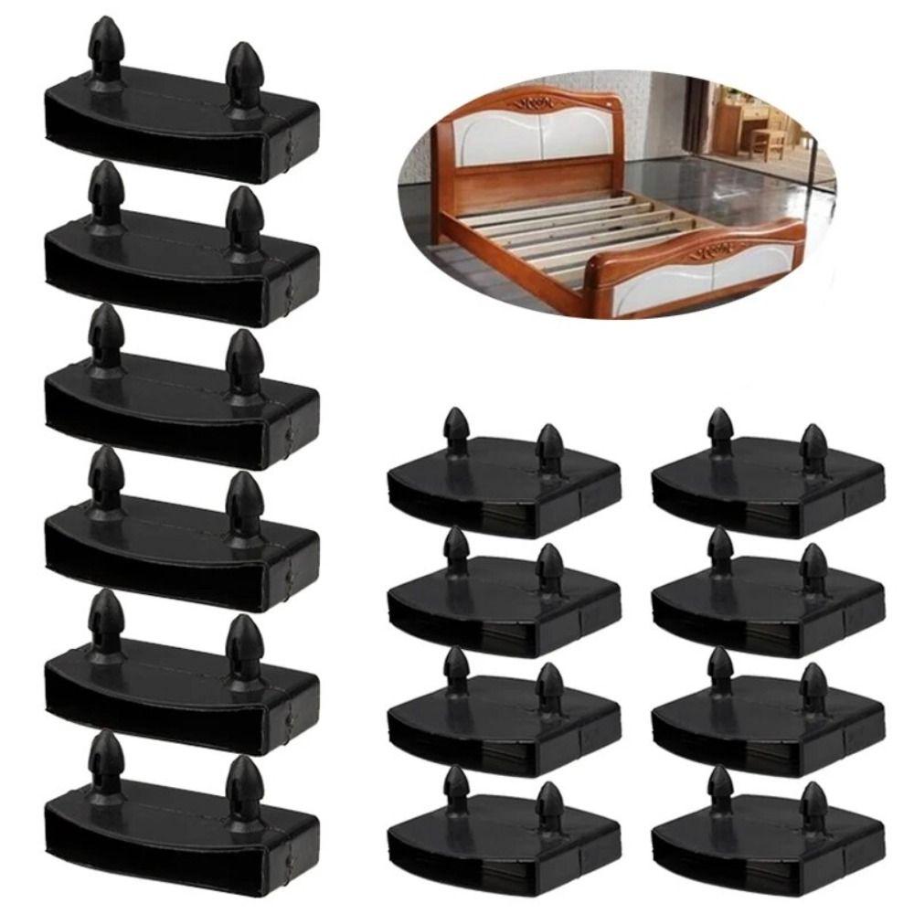 20pcs Black Bed Slats Connector Plastic Sofa End Caps Holder Bed Slat Holders Caps  Home