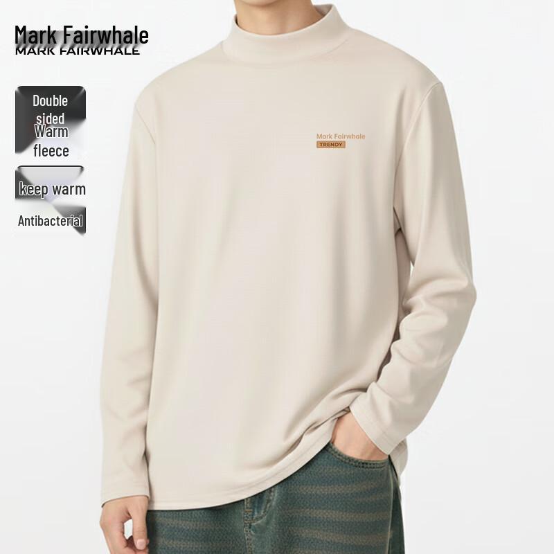 Mark Fairwhale Men's Double-Sided Brushed Fleece-Lined Thermal Long-Sleeve Base Layer T-Shirt