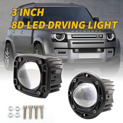 Lampe de travail de conduite encastrée, lentille 8D, phare antibrouillard pour voiture Jeep, camion tout-terrain 4x4