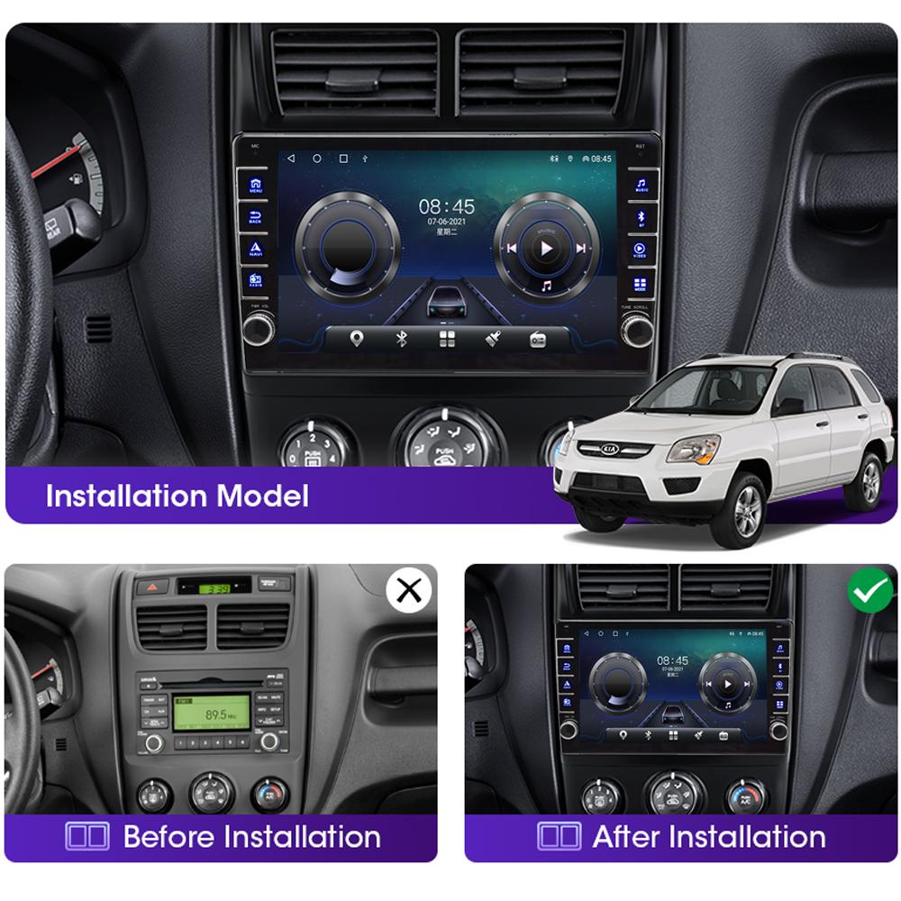 Android Auto Radio Für KIA Sportage 2007-2011 Mit Taste Knopf Auto Multimedia-Player GPS Navigation WIFI 2Din stereo Carplay 2 + 32GB