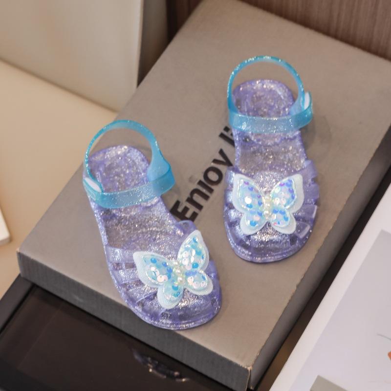 Fashion Kid Shoes New Summer Versatile Girl Sandal Crystal Princess Breathable Kid Sandals Sweet Soft Sole Comfort Jelly Shoe