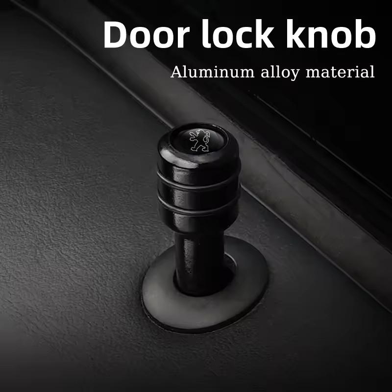 2/4pcs Car Door Lock Knob Pins Alloy Covers for Peugeot 308 306 n 307 2008 407 508 3008 5008 Rifter 301 408x 408 206 308s