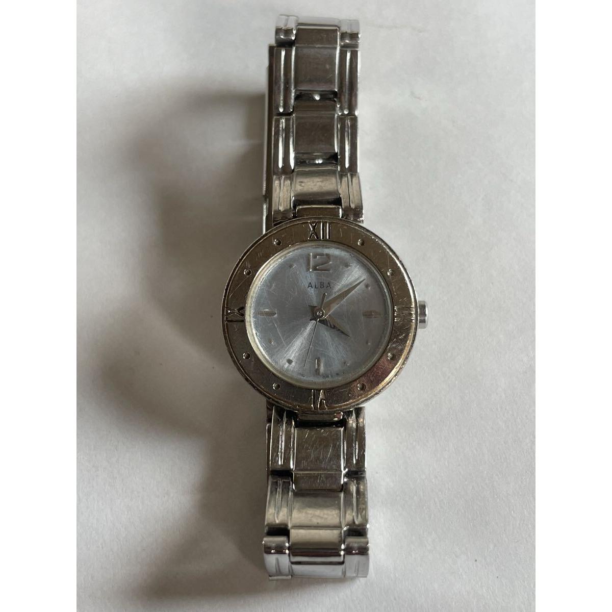 [ALBA] Alba Ladies Watch Silver Quartz Roman Numerals Round Face Stainless Steel Strap