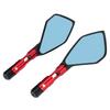 1 Pair CNC Aluminum Alloy Universal Motorcycle Pentagon Rearview Mirror Modification AccessoryRed