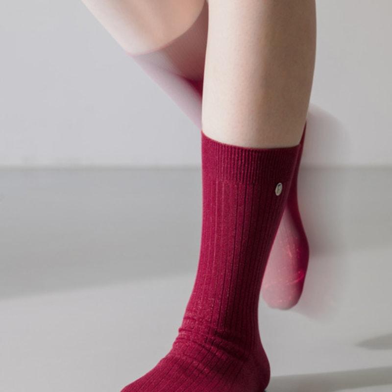 

hiig [no.255] red glitter socks RED