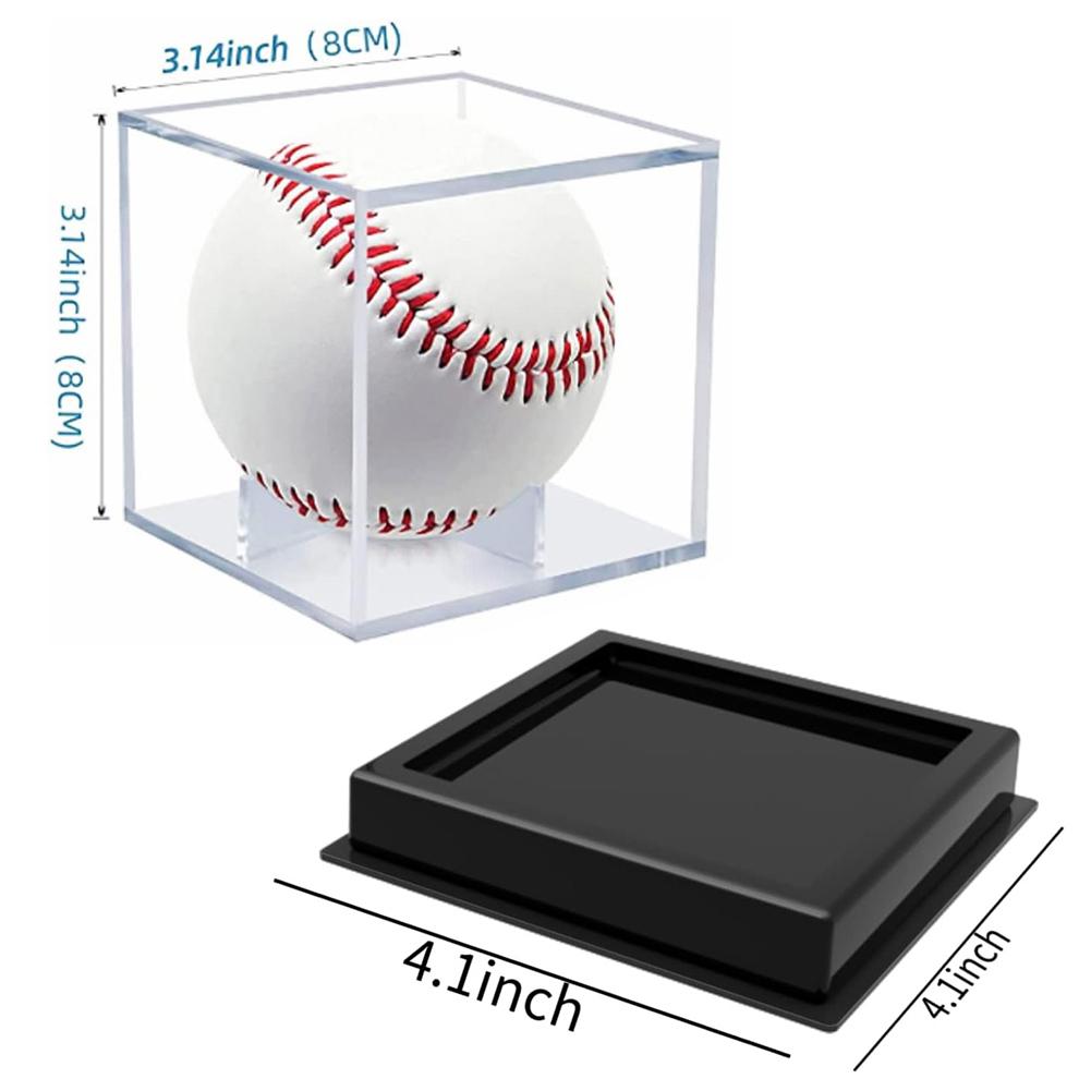 Acrylic Baseball Display Case with Bracket Storage Box Holder Baseball Memorabilia Showcase for Golf Tennis Billiard