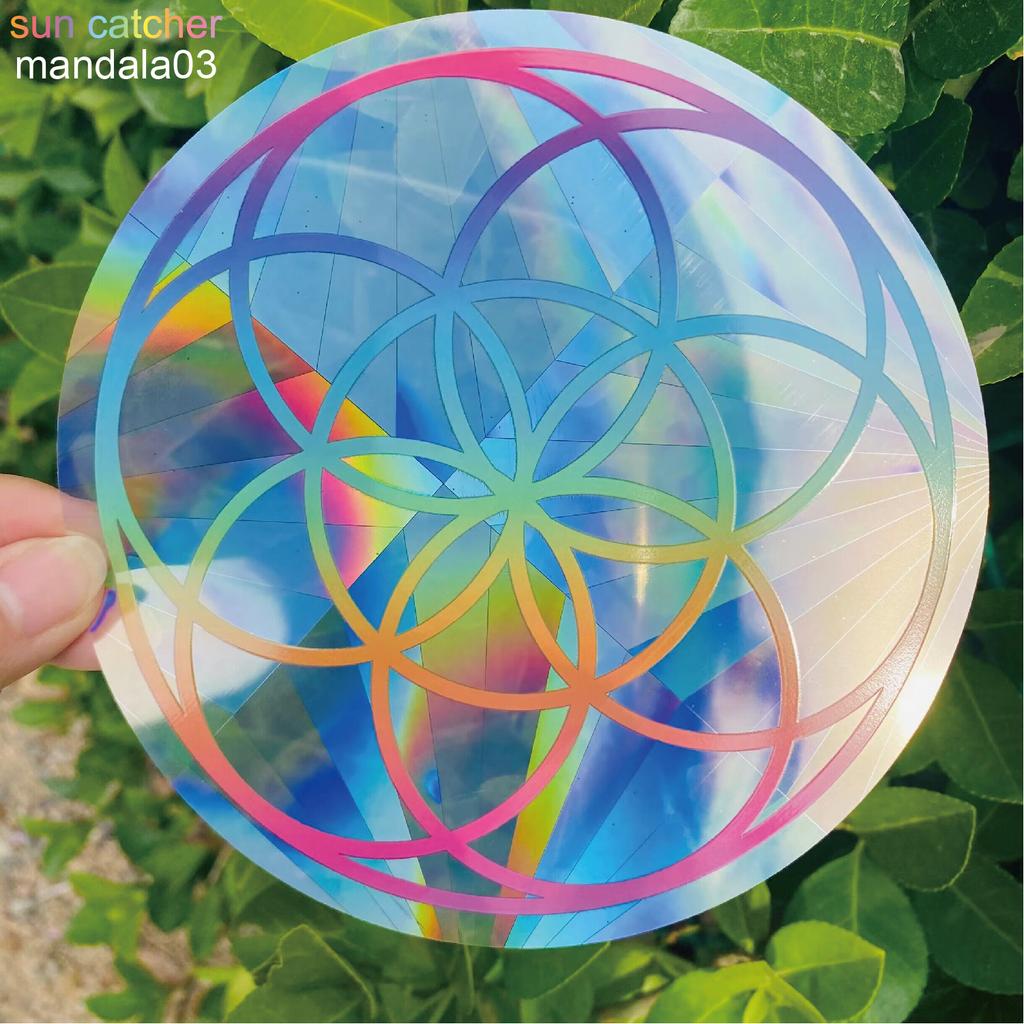 Sunflower Suncatcher Window Big Sticker Star Moon Evil Eye Sunlight Catcher Butterfly Sun Catcher Cat Rainbow Film for Car Glass