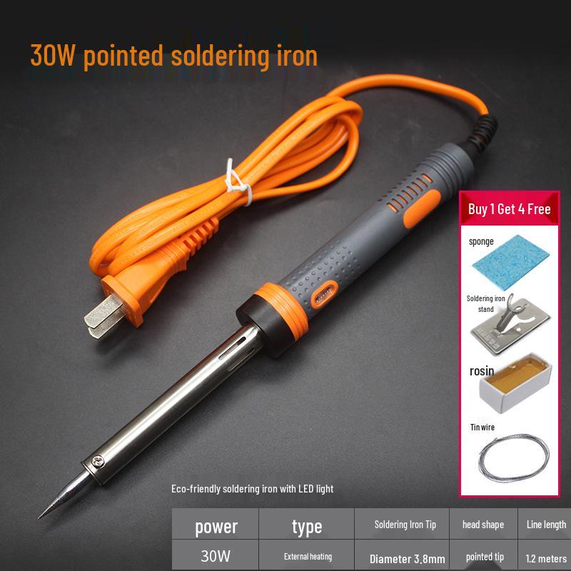 

HB501 Industrial High-Power External Heating Soldering Iron with Light Flathead/Horseshoe Head, 60W/150W