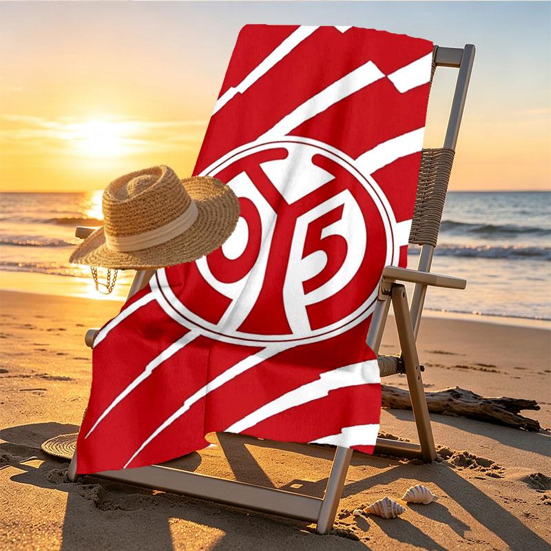 05 1FSV Mainz 05 Print Beach Towel Design, Soft, Lightweight. for Home Bathroom, Spa, Pool, Yoga, Surfing, Camping, Gift for Family, Friend