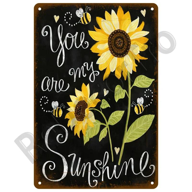 Metal Sign For Bar Home Wall Decor Art Tin Signs Flower Poster Gift Birds Vintage Metal Plaque Plates Decor Garden Flower Rul