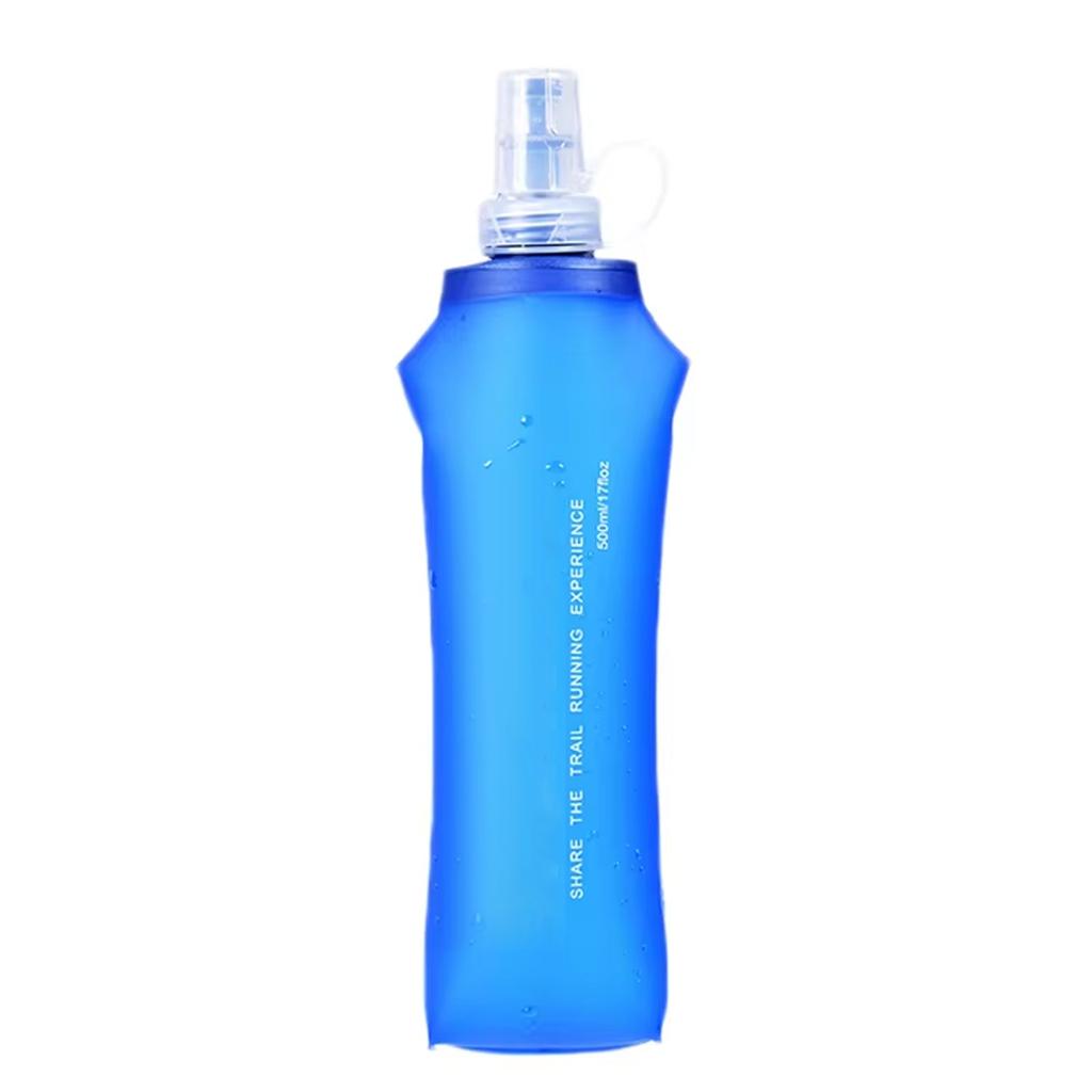 Portable Soft Flask Folding Water Bottle Reusable Handheld Soft Water Bottle for Outdoor Running Cycling Climbing