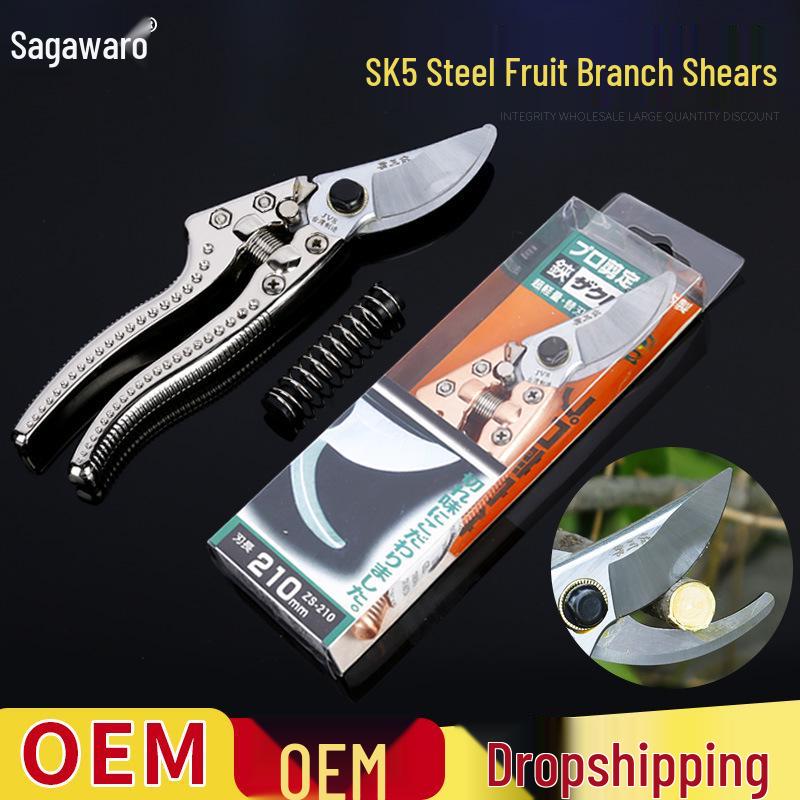 Sagawa SK5 Garden Pruning Shears - Labor-Saving, Lang Fruit Branch Horticulture Shears.