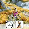 1/64 Scale Girl with Bike Model Resin Cycling Tiny People for Sand Table Desktop