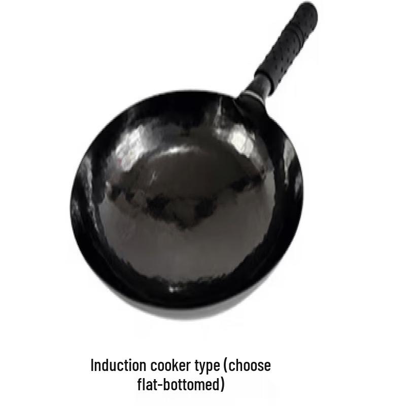 Wutuo 8000-Hammer Non-Coated Wrought Iron Wok