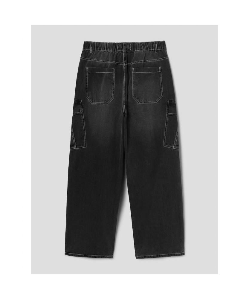 8SECONDS Lightweight Full-Band Cargo Denim Pants Ash