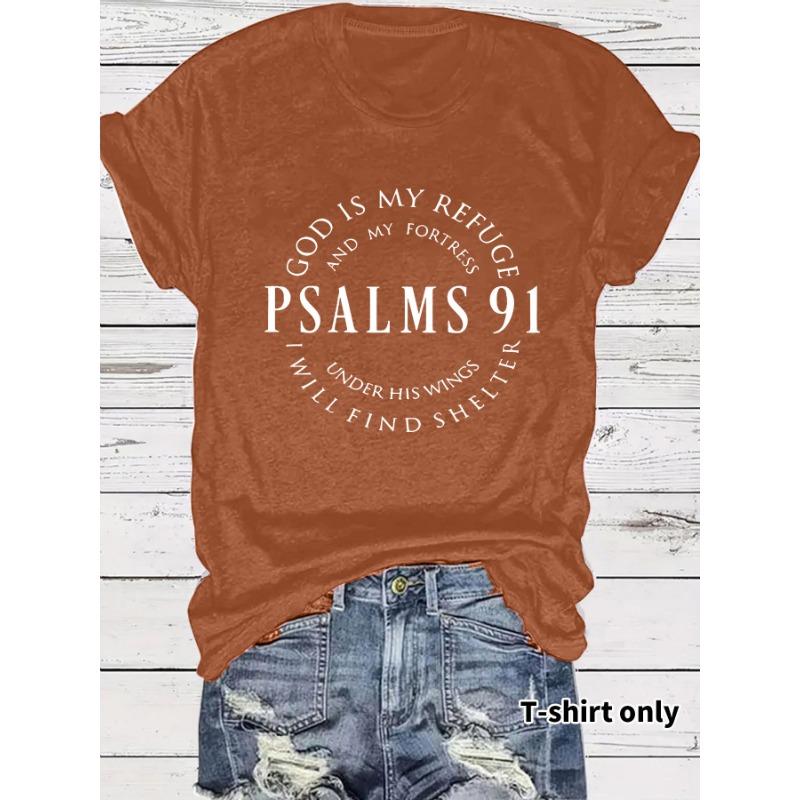 Women's Short-sleeved Loose and Fashionable T-shirt with Letter Prints