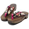 Geta Burnt Paulownia Tea [KYOETSU] [Kyoetsu] Sandals, Wood, Base, Women's (F(L), 17)