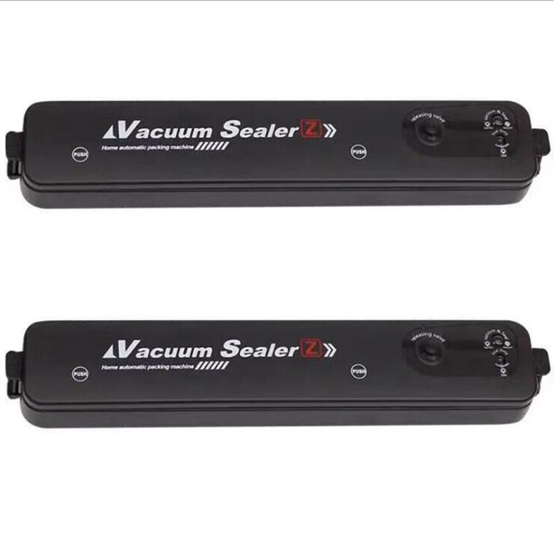 

2 шт. Домашний кухонный вакуумный упаковщик с 20 вакуумными пакетами, 220 В, напряжение ЕС, Автоматическая вакуумная упаковочная машина для продуктов, Маленький пластиковый запайщик 2pcs чёрный