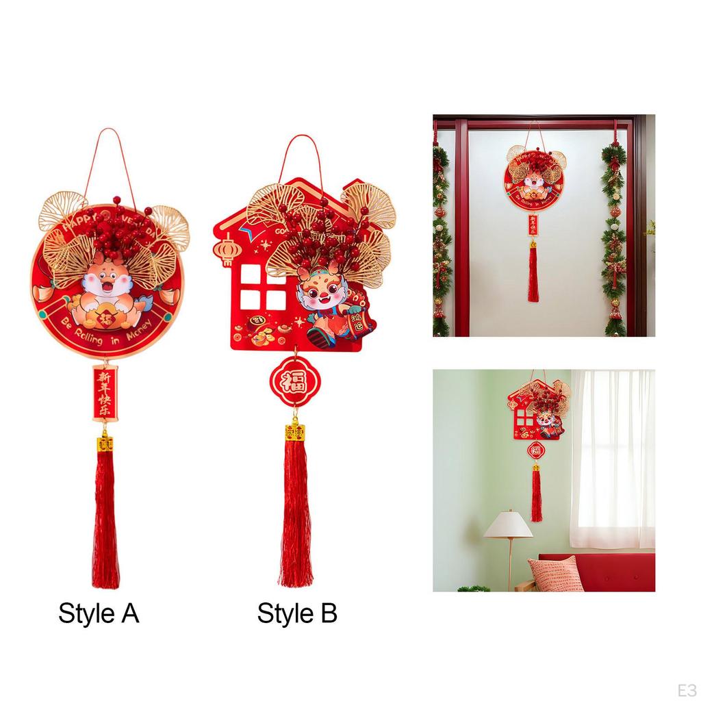 Chinese Year Hanging Decoration Charm Tassel Dragon Ornament for Holiday