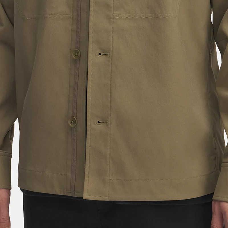 Under Armour Stylish Casual Polo Woven Long Sleeve Jacket Men jackets Light-Brown 1390261-251