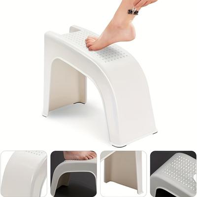 Çok İşlevli Duş Ayak Desteği - Kaymaz, Pedikür ve Manikür için Sağlam Tabure, Dahili Depolama, Banyo Kullanımı İçin İdeal