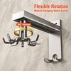 Wall Mounted Kitchen Hook Rack 360 Degrees Rotating Kitchen Storage Rack Utensil Organizer  Indoor