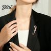 Flower Brooch Pin 3D Decor Scarf with Rhinestone Inlay Thick