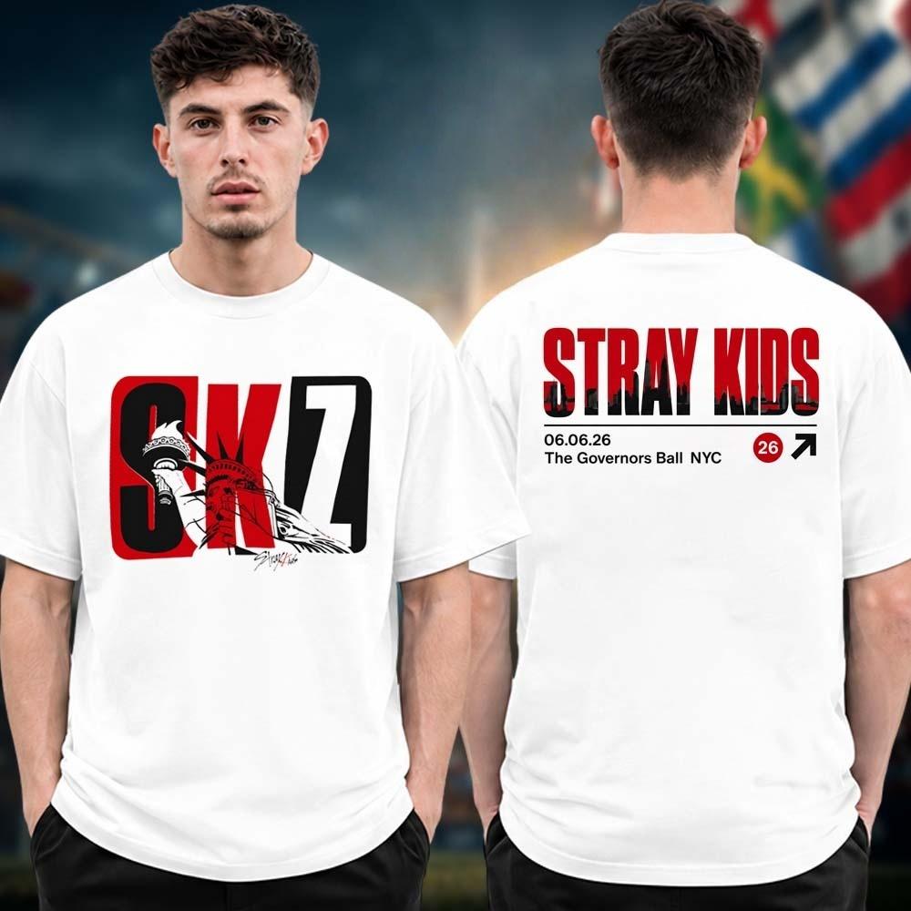 Stray Kids The Governors Ball NYC Футболка Мужская Женская Летняя Хлопковая Одежда Мода Высокое Качество Топ с Коротким Рукавом Уличная Мода 4XL