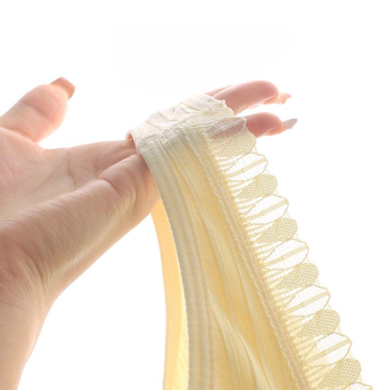 Soft Cotton Cup In The Elderly Underwear Women's Front Zip Fixed Cup Without Steel Ring Vest Type Large Size Bra