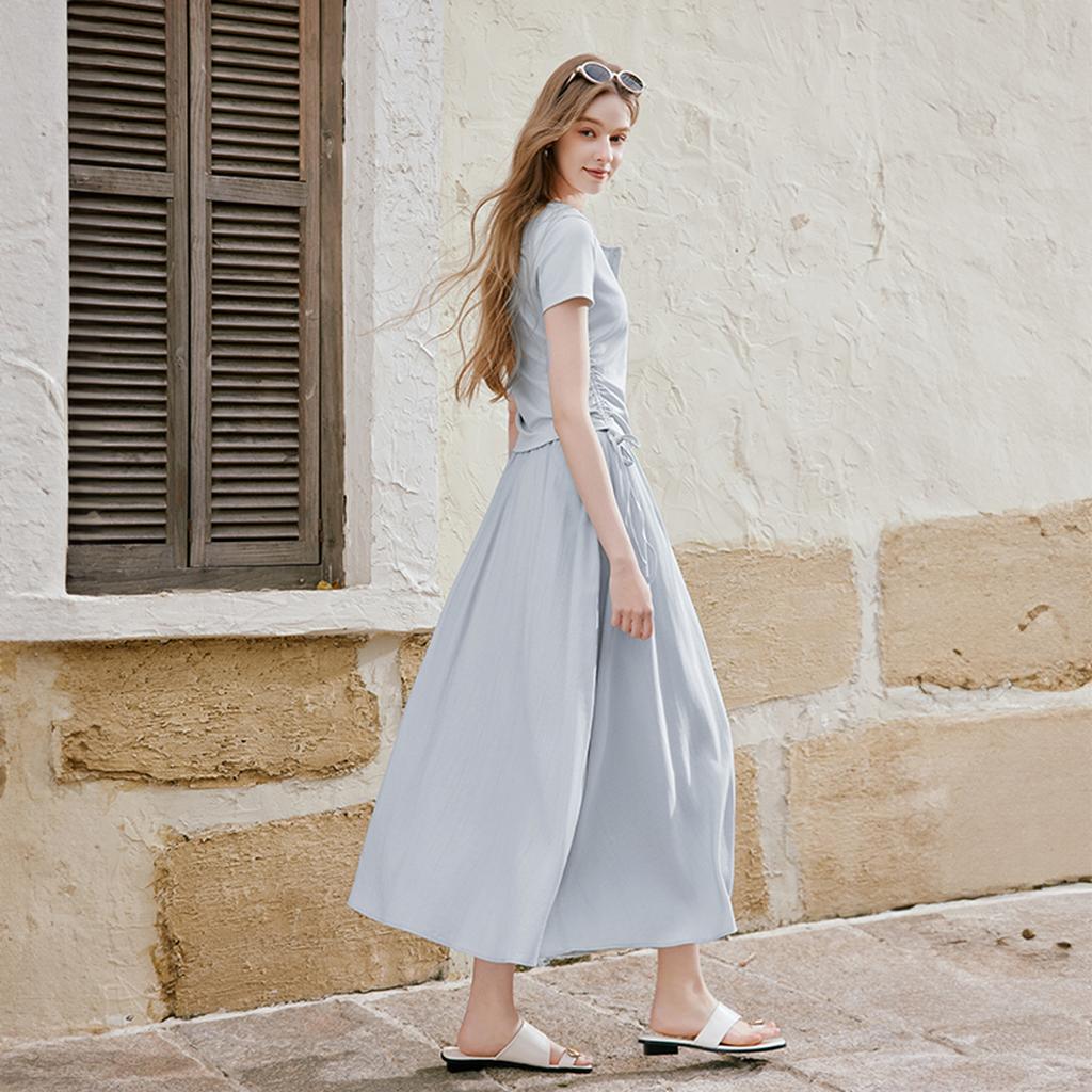 Tencel T-shirt+skirt two-piece set