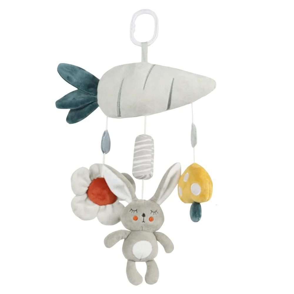 Newborns Spiral Hanging Activity Stroller Toy Baby Carseat Toy Black & White Lion Koala Rattle for Crib Mobile Sensory Toy Gift