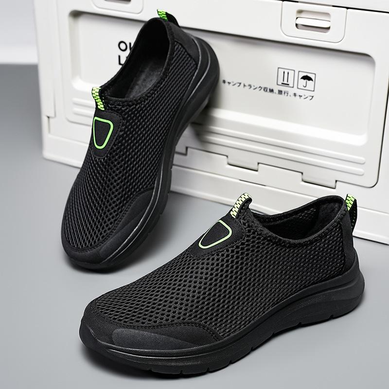 Mesh Men's Shoes Large Size Overalls Casual Shoes Comfortable and Breathable Lightweight Flats