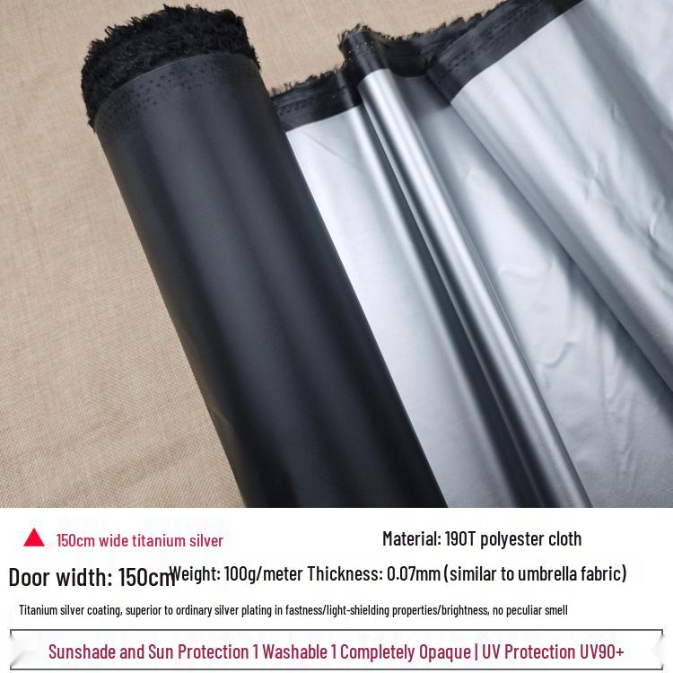 

Lightweight Blackout Fabric: Sun-Blocking, Silver-Plated, Heat-Insulating, Opaque Curtain for Darkroom