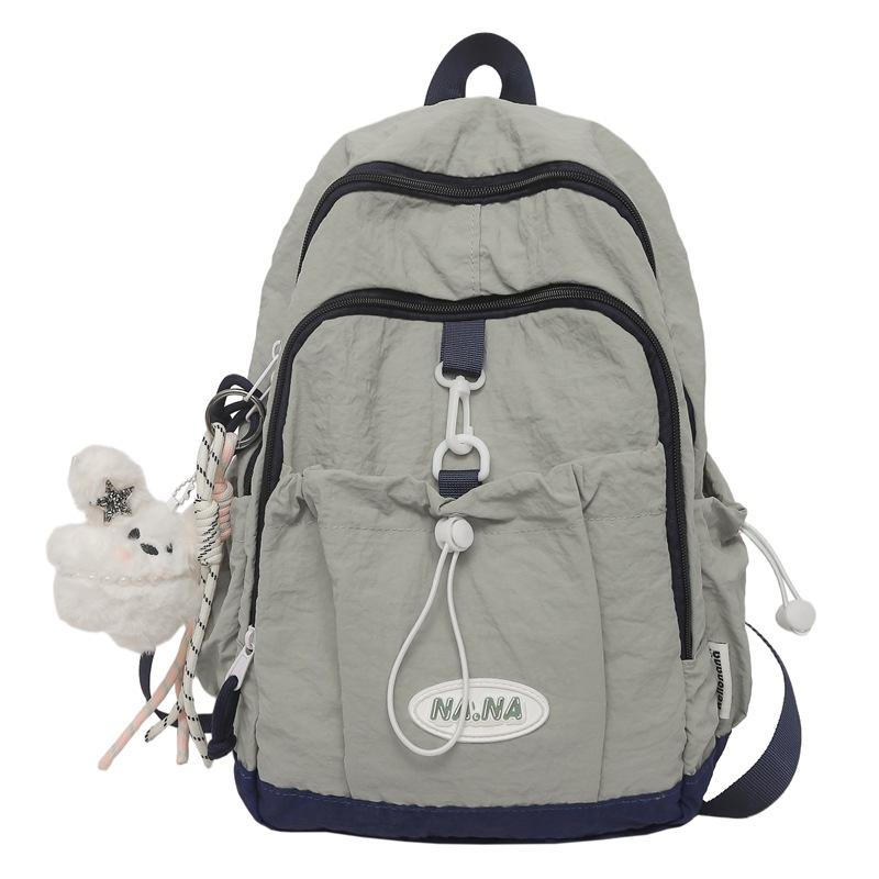 Schoolbag Japanese simple small fresh backpack female niche college student lightweight schoolbag going out large capacity backpack