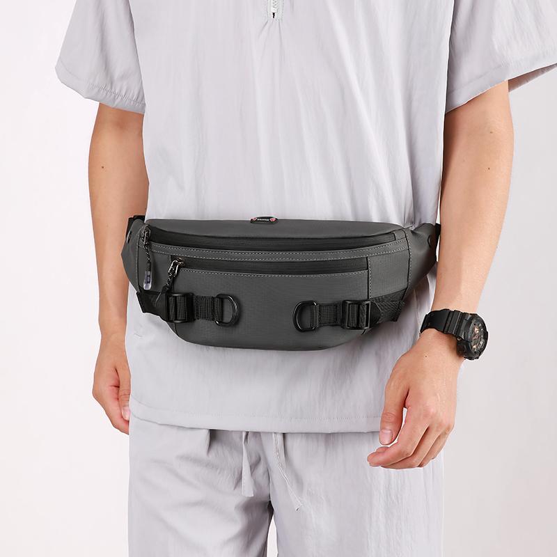 Men's Large Capacity Chest Bag Mobile Phone Bag Waist Bag Crossbody Bag