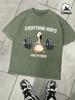 The Great Goose Striving For Fitness Washed Man Tee Loose Fashion TShirt Summer Cotton Short Sleeve Unisex AllMatch Clothing