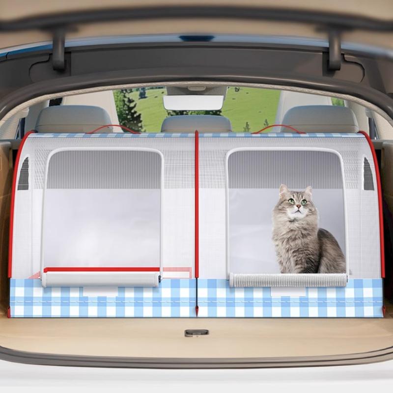 Car Dog Bed for Back Seat Portable Pet Carrier Kennel Safety Breathable Cat Nest for Small Medium Dogs and Cats Travel Cage