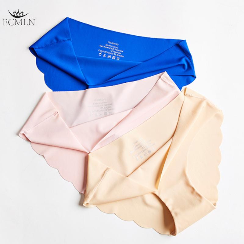 Large Size Women's Underwear Panties Ice Silk Seamless Sports Invisible Low Waist Sexy Briefs