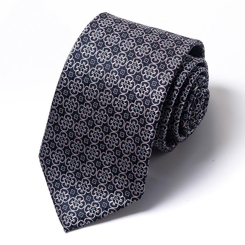 Men'S Tie Business Dress Tie Polyester Groom Wedding Festive Striped 8Cm Tie