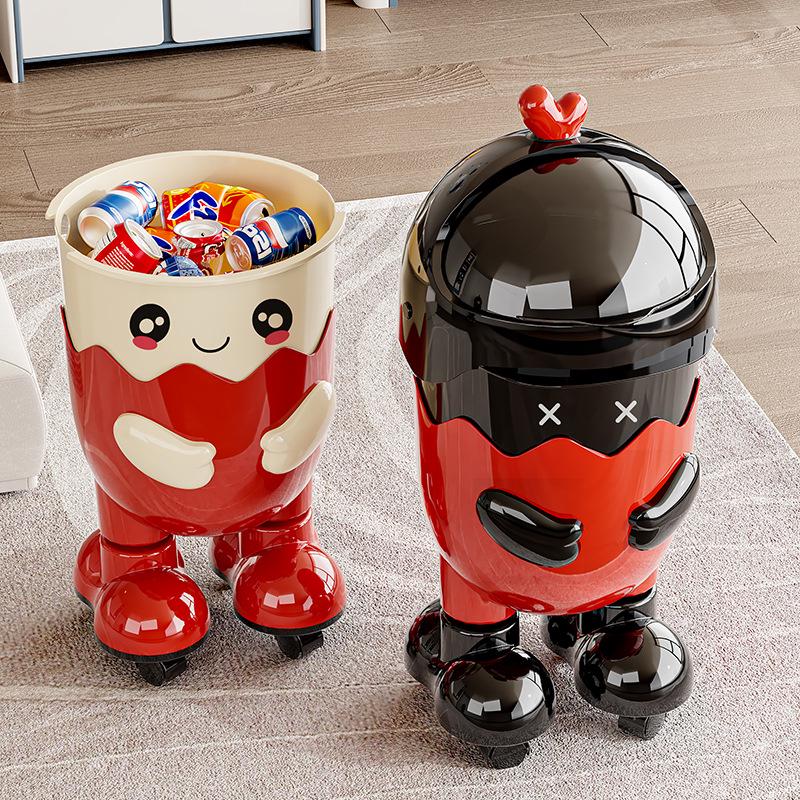 2026 Cute Cartoon Trash Can for Home: Living Room, Children's Room, Bedroom, Bathroom