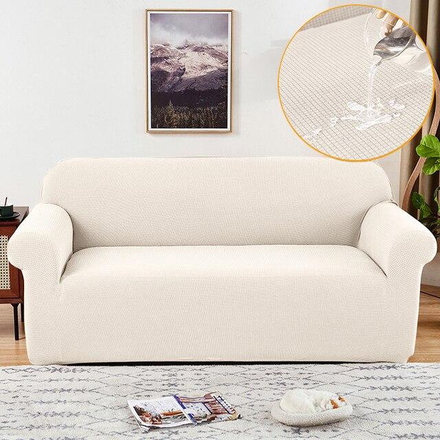 Waterproof Sofa Cover Armchair Slipcover 1/2/3/4 Seater Cover Polar Fleece Sofa Cover Furniture Protector for Home Living Room